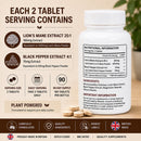Lion's Mane 25:1 Extract – 4000mg Equivalent – 180 Tablets