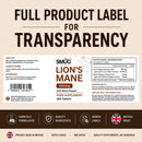 Lion's Mane 25:1 Extract – 4000mg Equivalent – 180 Tablets