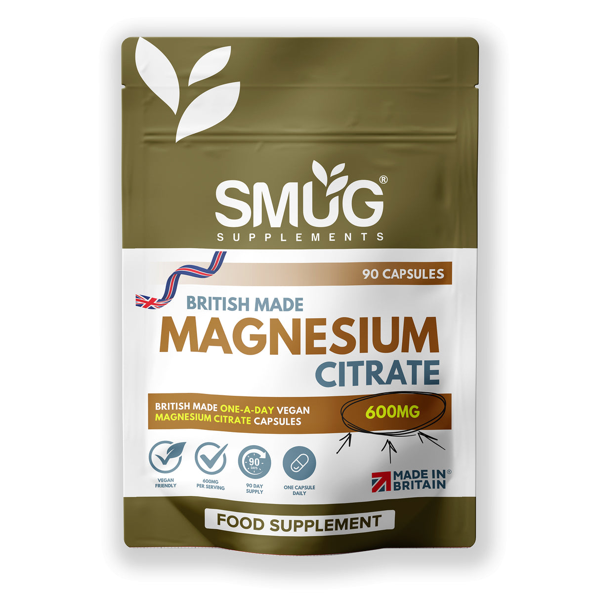 Magnesium Citrate – 90 Capsules