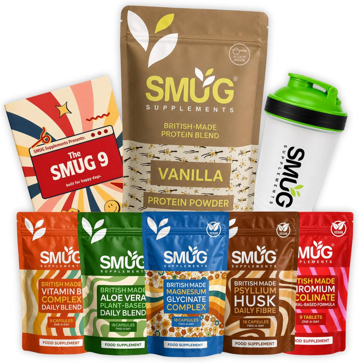 SMUG 9 Protein & Supplement Kit — Chocolate or Vanilla