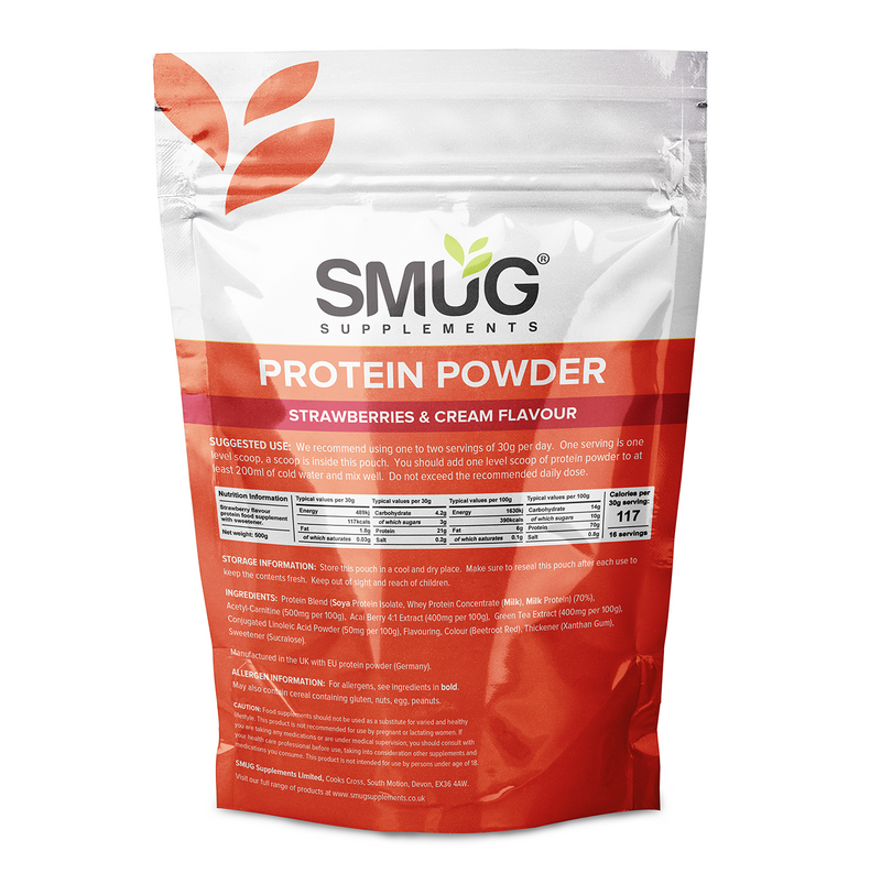 SMUG Protein Powder - Strawberries & Cream Flavour